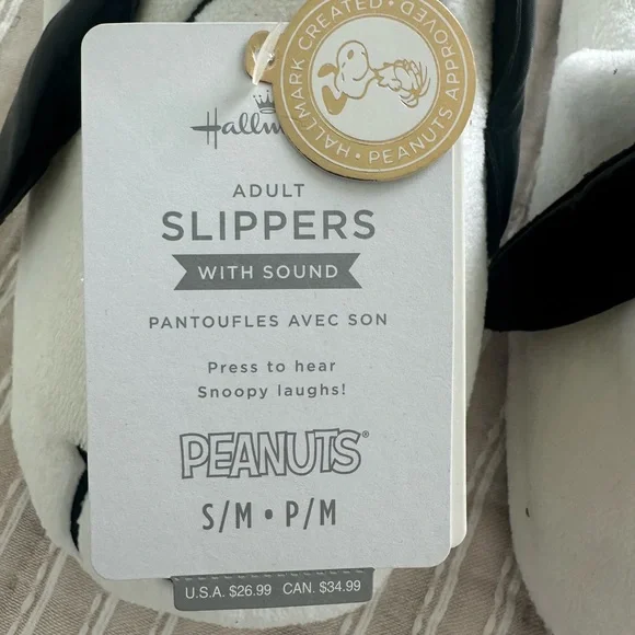 Peanuts® Snoopy Slippers With Sound, Small/Medium - Picture 2 of 3
